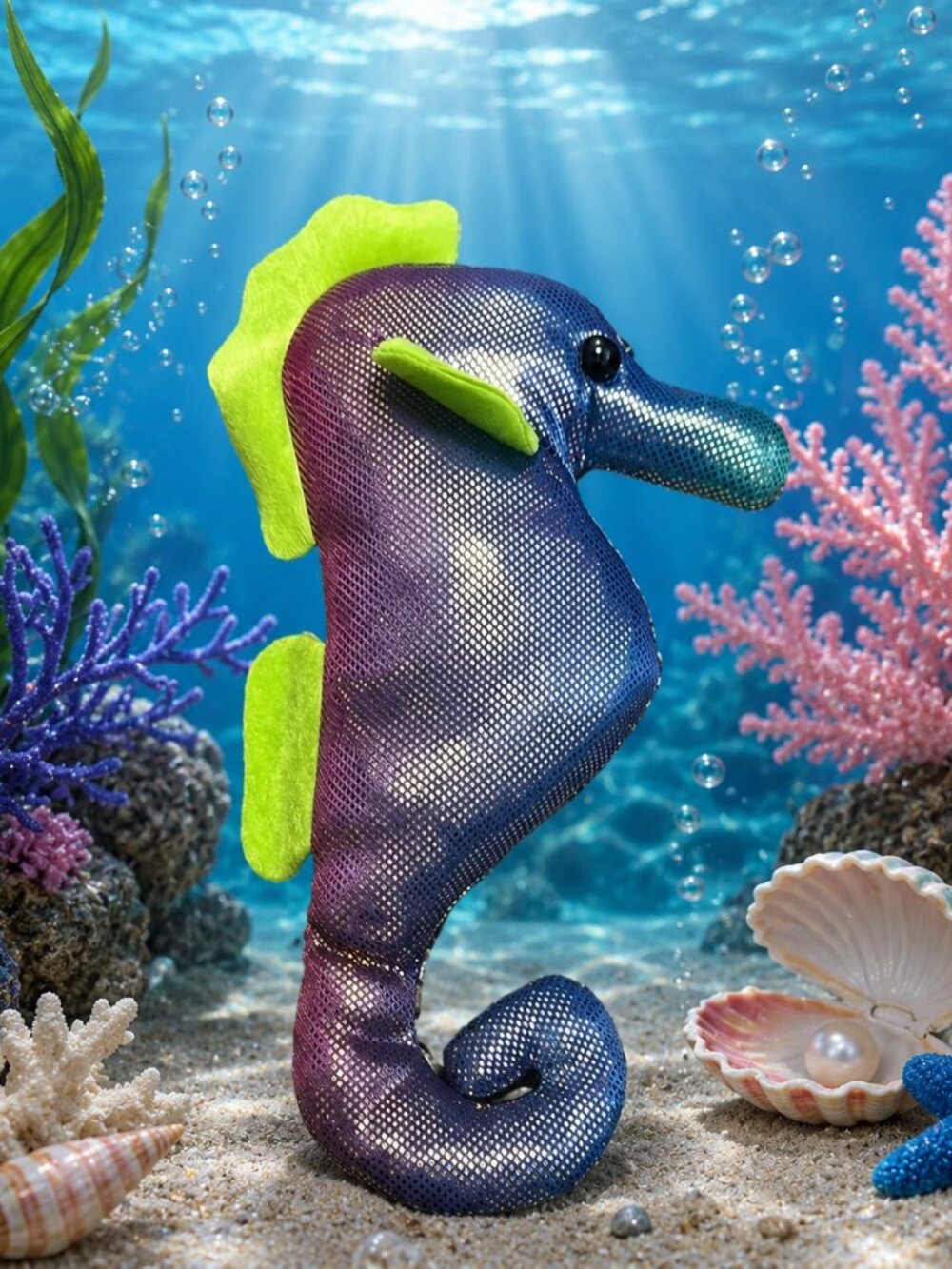 Seahorse shiny Plushie EUC